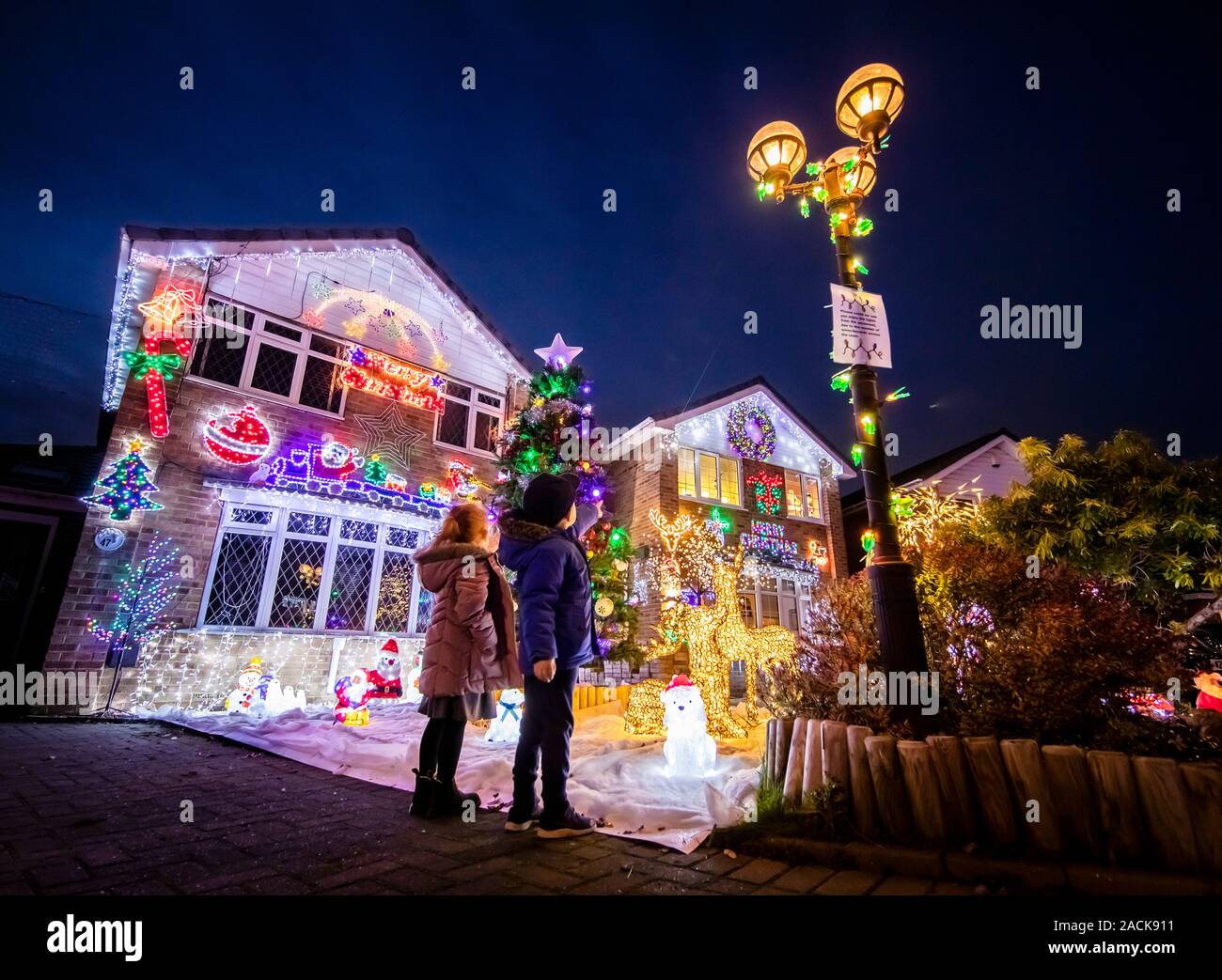 Stone brig lane christmas lights hires stock photography and images