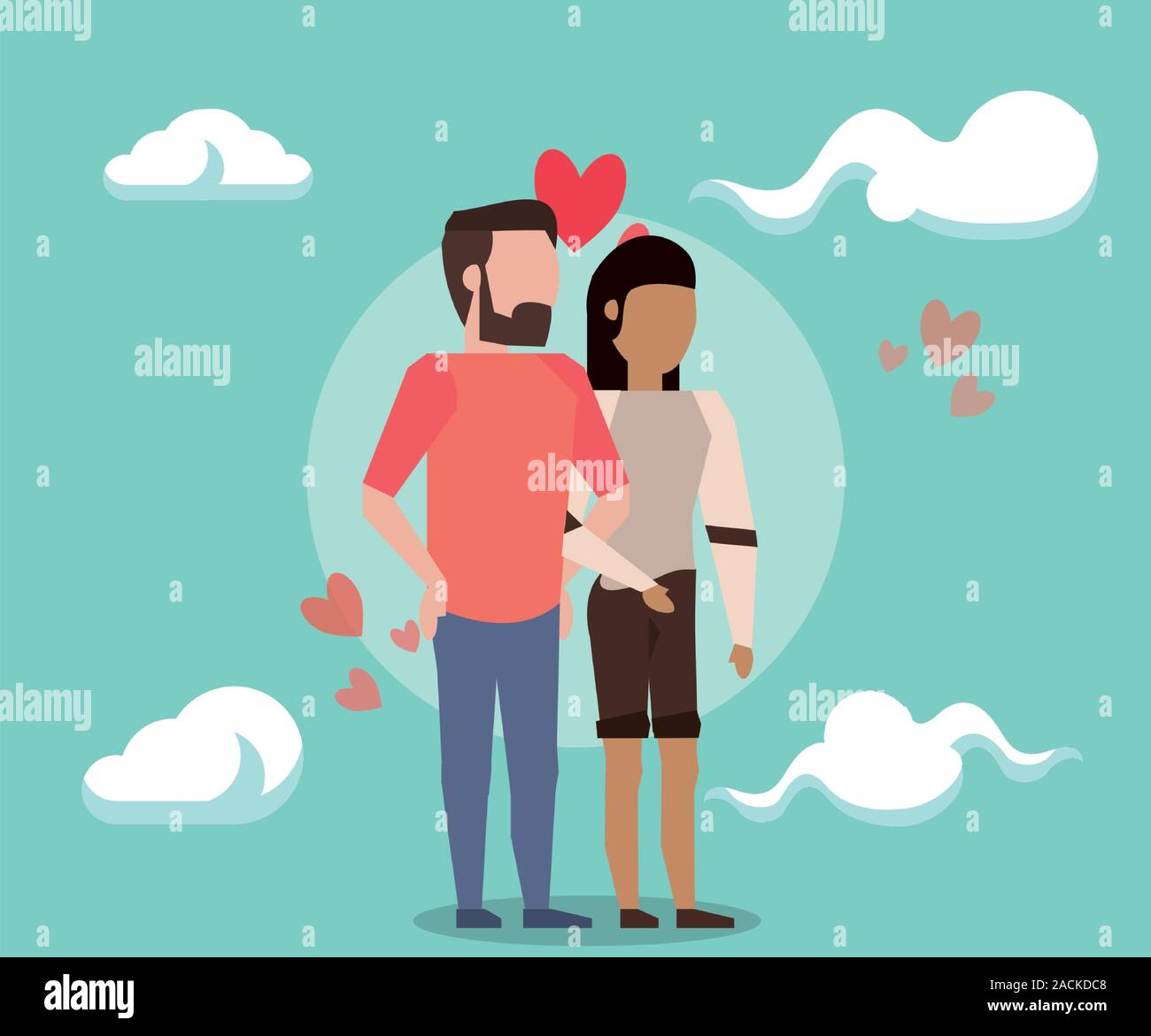 cute interracial lovers couple characters Stock Vector Image & Art - Alamy
