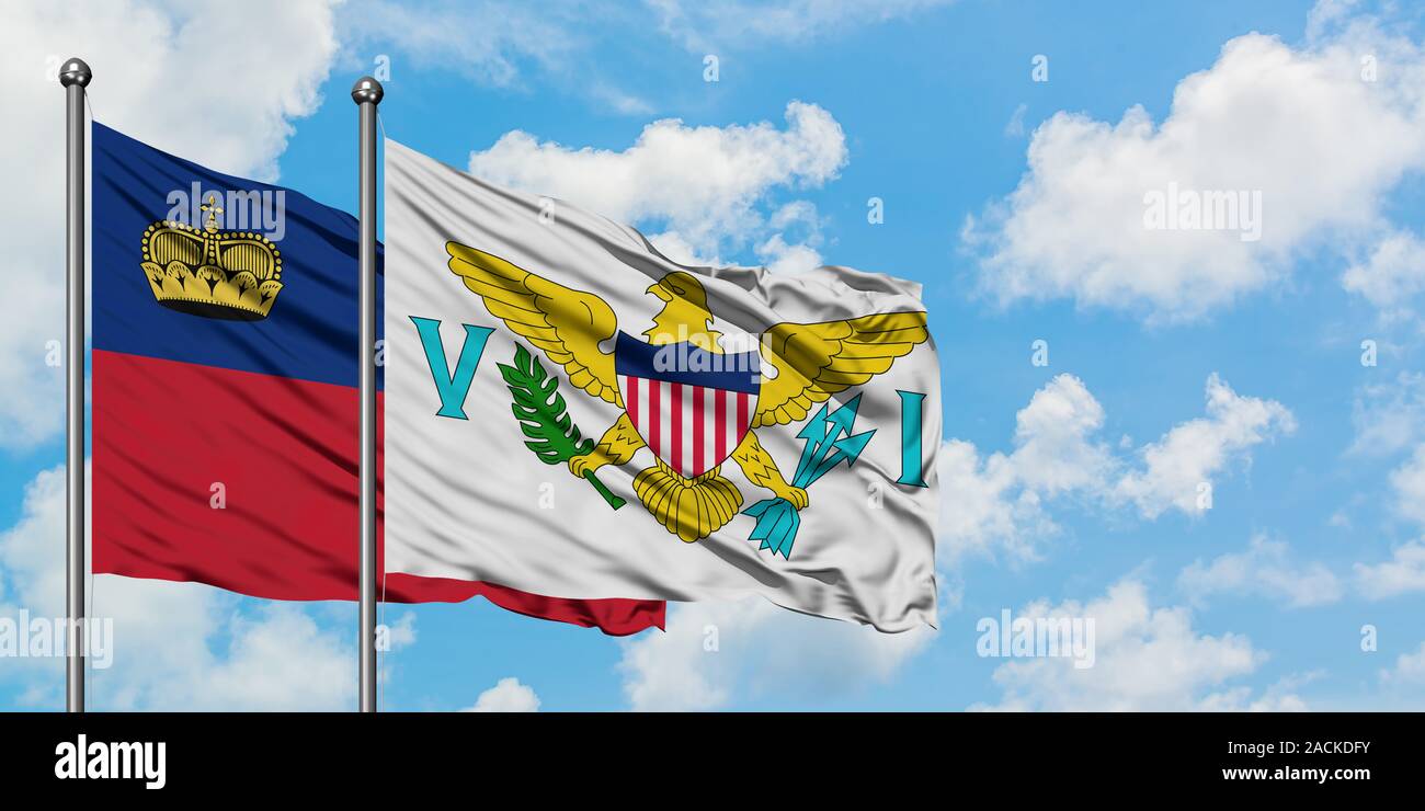 Liechtenstein united states flag hires stock photography and images