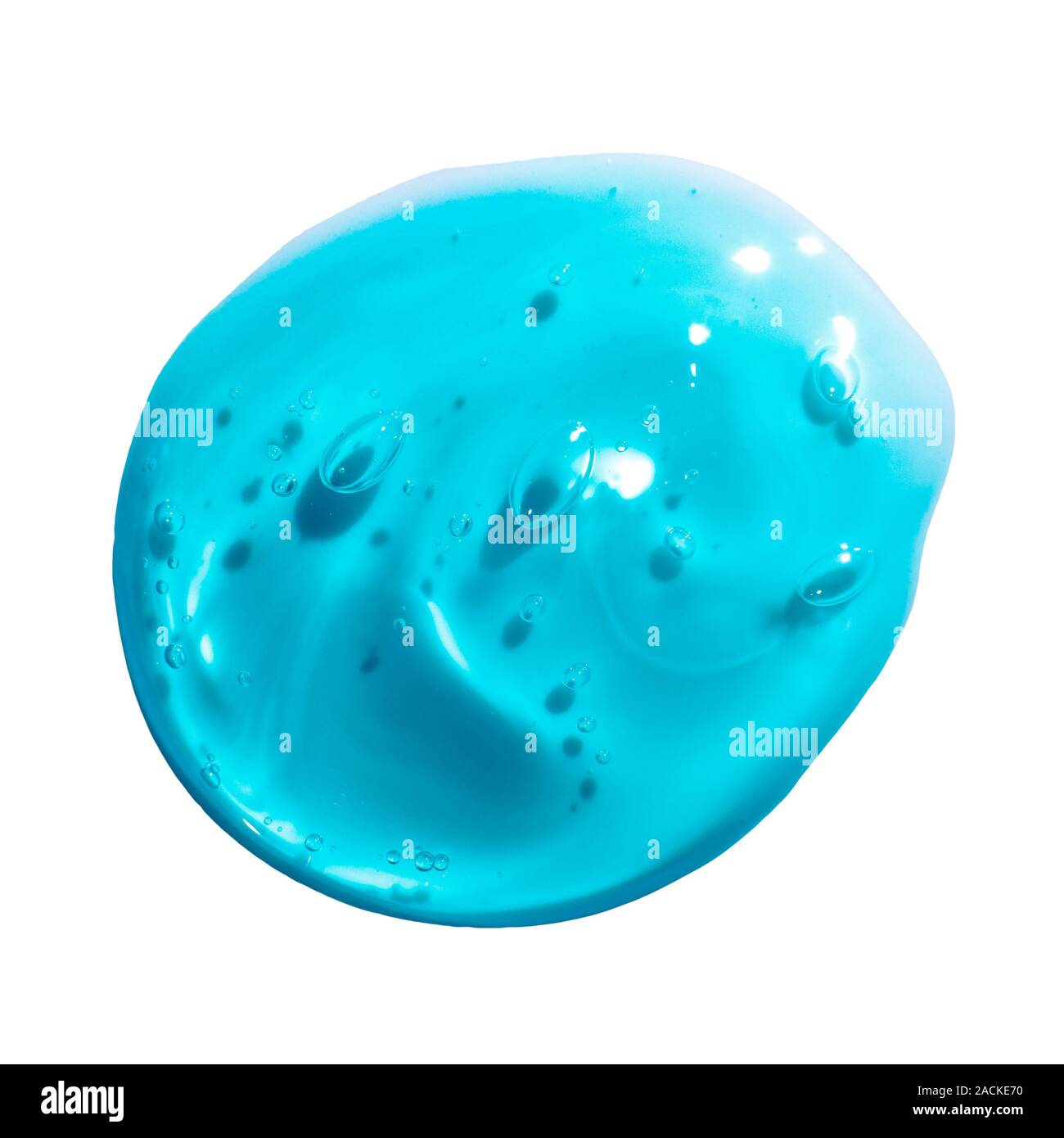 Water blue gel balls. Polymer gel. Silica gel. Balls of blue hydrogel