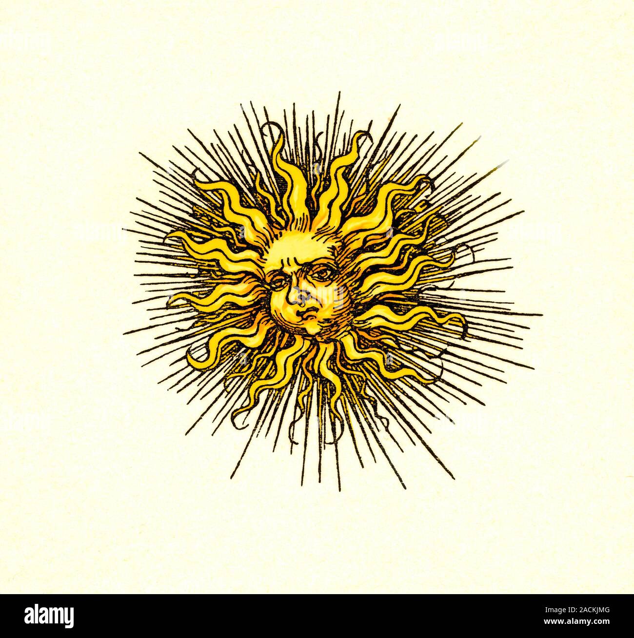 The Sun, 15th Century artwork Stock Photo - Alamy
