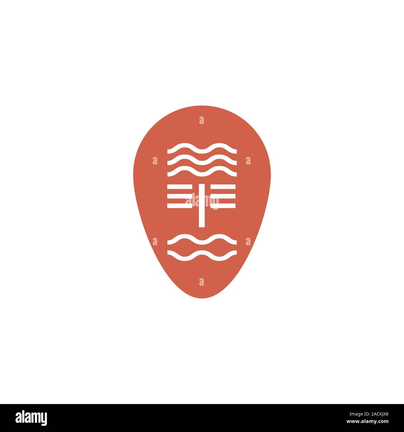 Geometric tribal mask vector logo. Tribal mask icon. Stock Vector