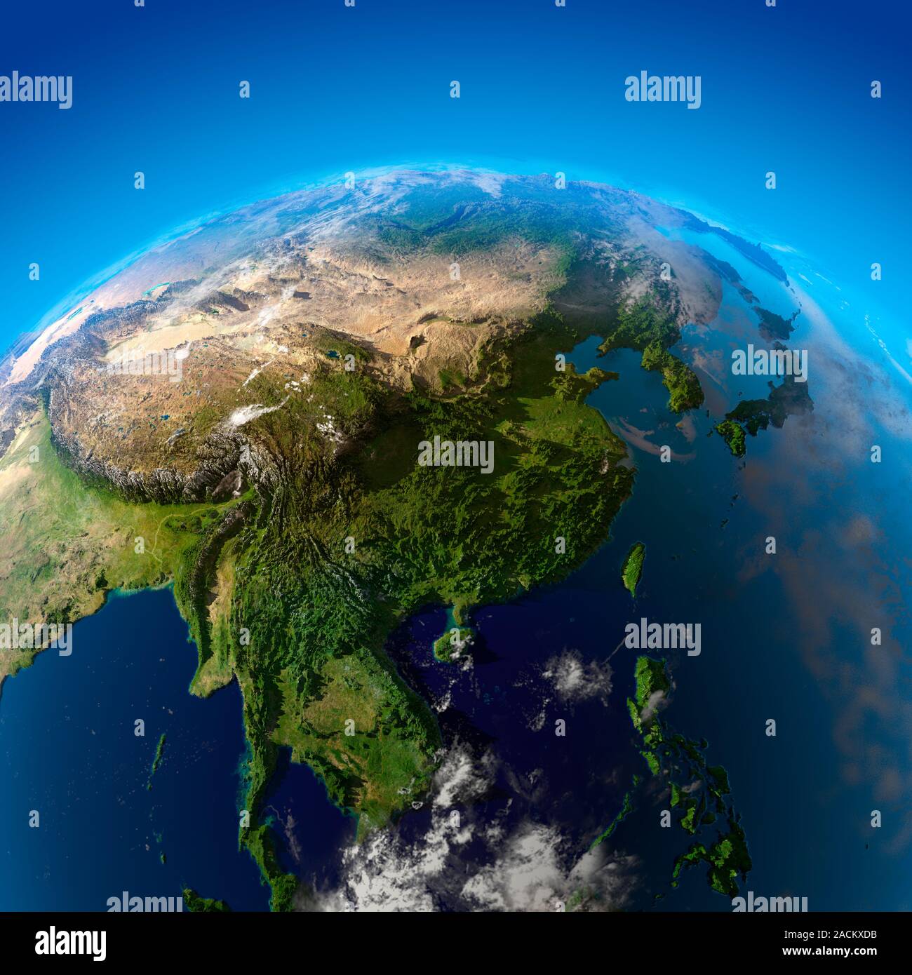 Beautiful Earth - East Asia from space Stock Photo