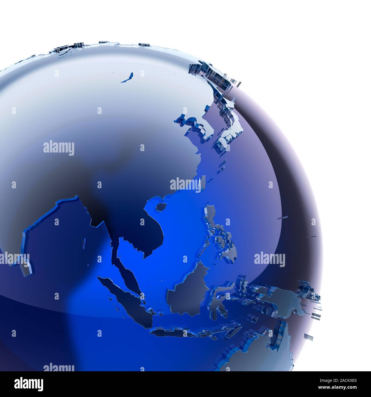 Blue glass globe Stock Photo Alamy