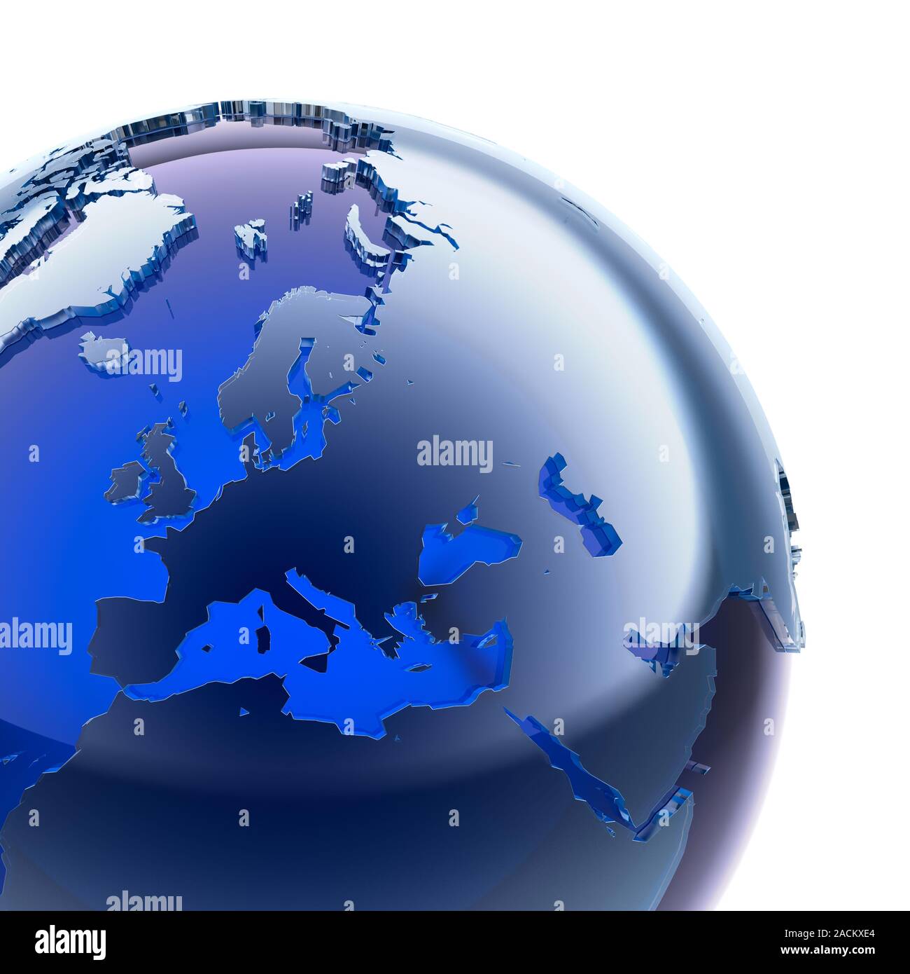 Blue glass globe Stock Photo Alamy