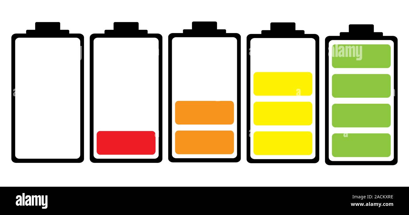 Battery charge colour icon Stock Photo - Alamy