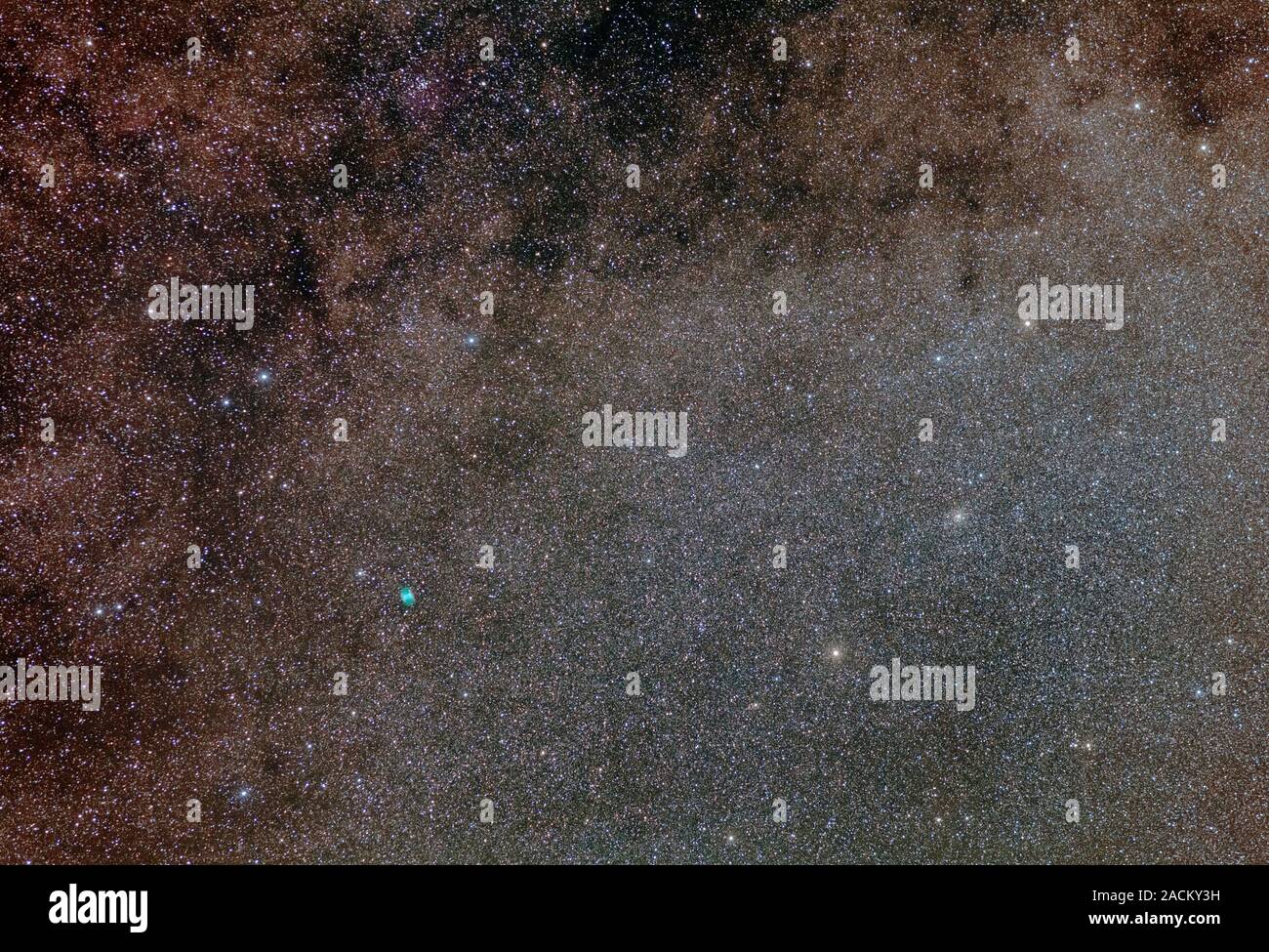 Milky Way detail. Part of the Milky Way, a band of stars in the night ...