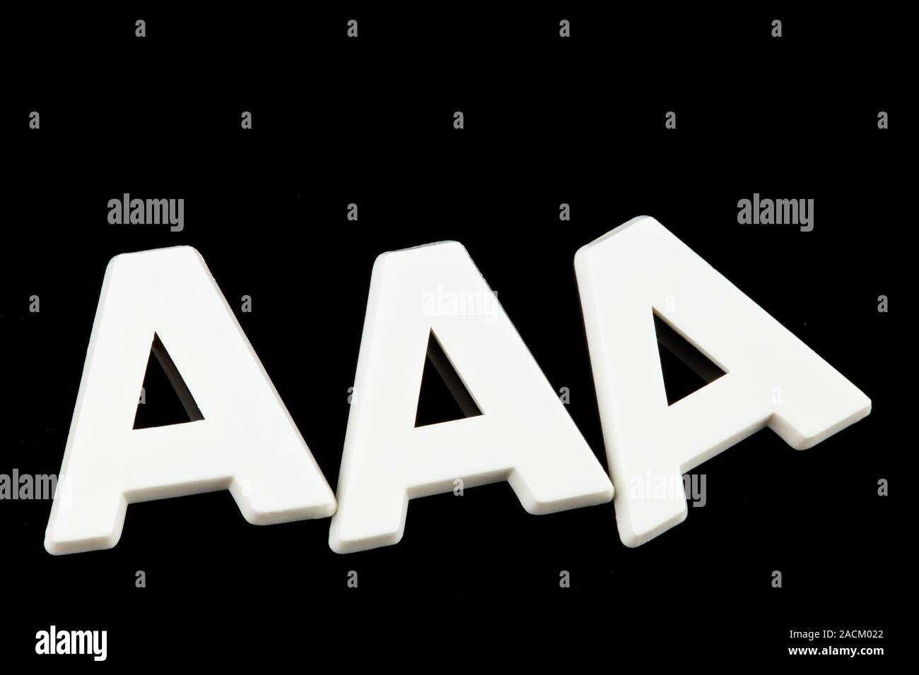The Tripple A of a rating agency. AAA Stock Photo - Alamy