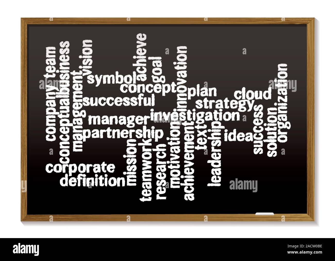Chalk board word tag cloud Stock Photo