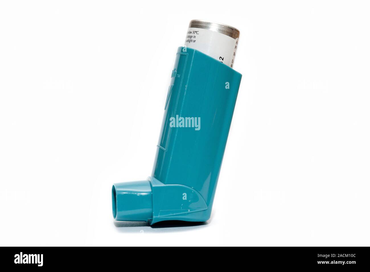 Ventolin inhaler, a handheld asthma inhaler that contains the drug salbutamol in a pressurised