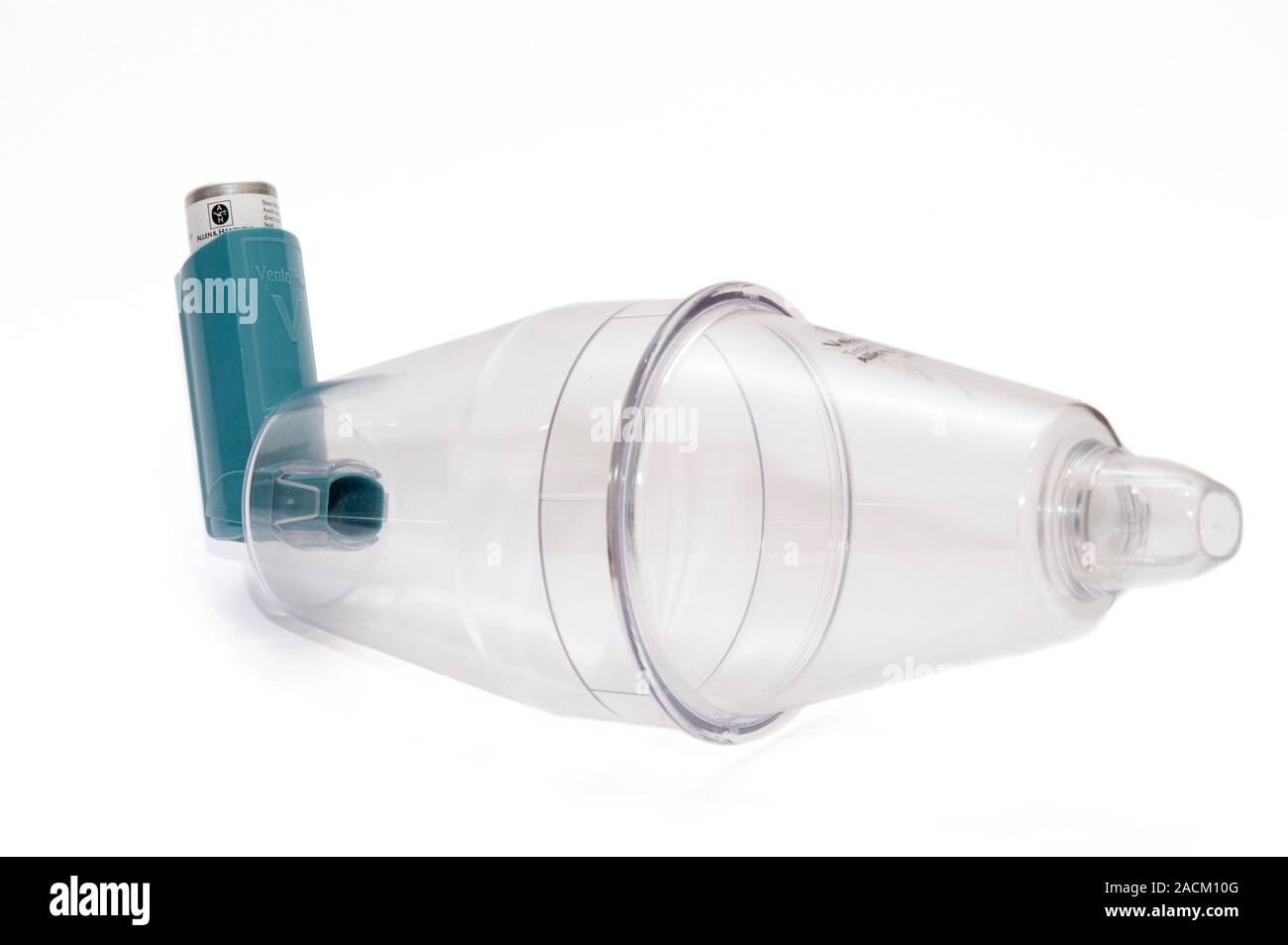 Ventolin inhaler, a handheld asthma inhaler that contains the drug salbutamol in a pressurised