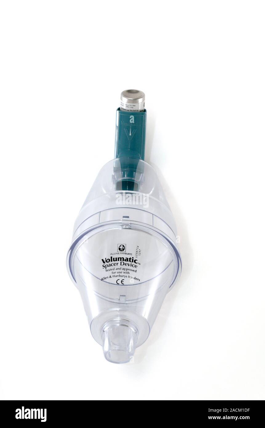 Not for use in Television Asthma inhaler with volumatic spacer device