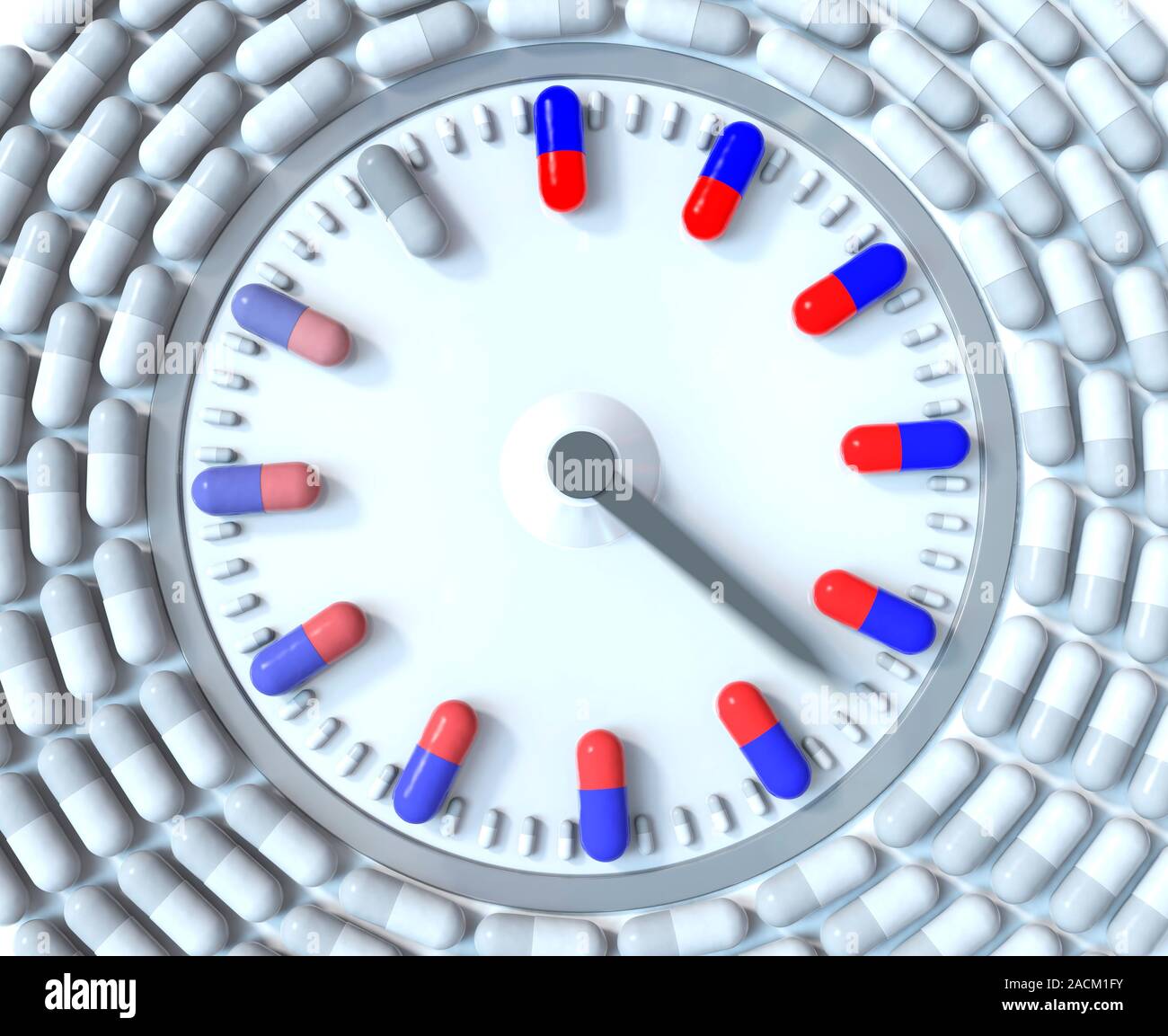 Patented drugs generic drugs, conceptual image. Computer