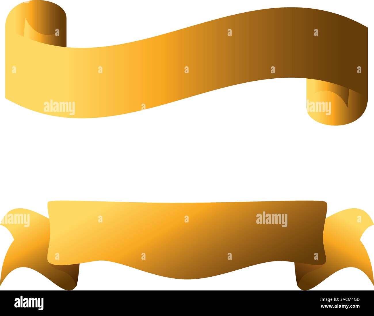 Isolated gold ribbon vector design Stock Vector Image & Art - Alamy