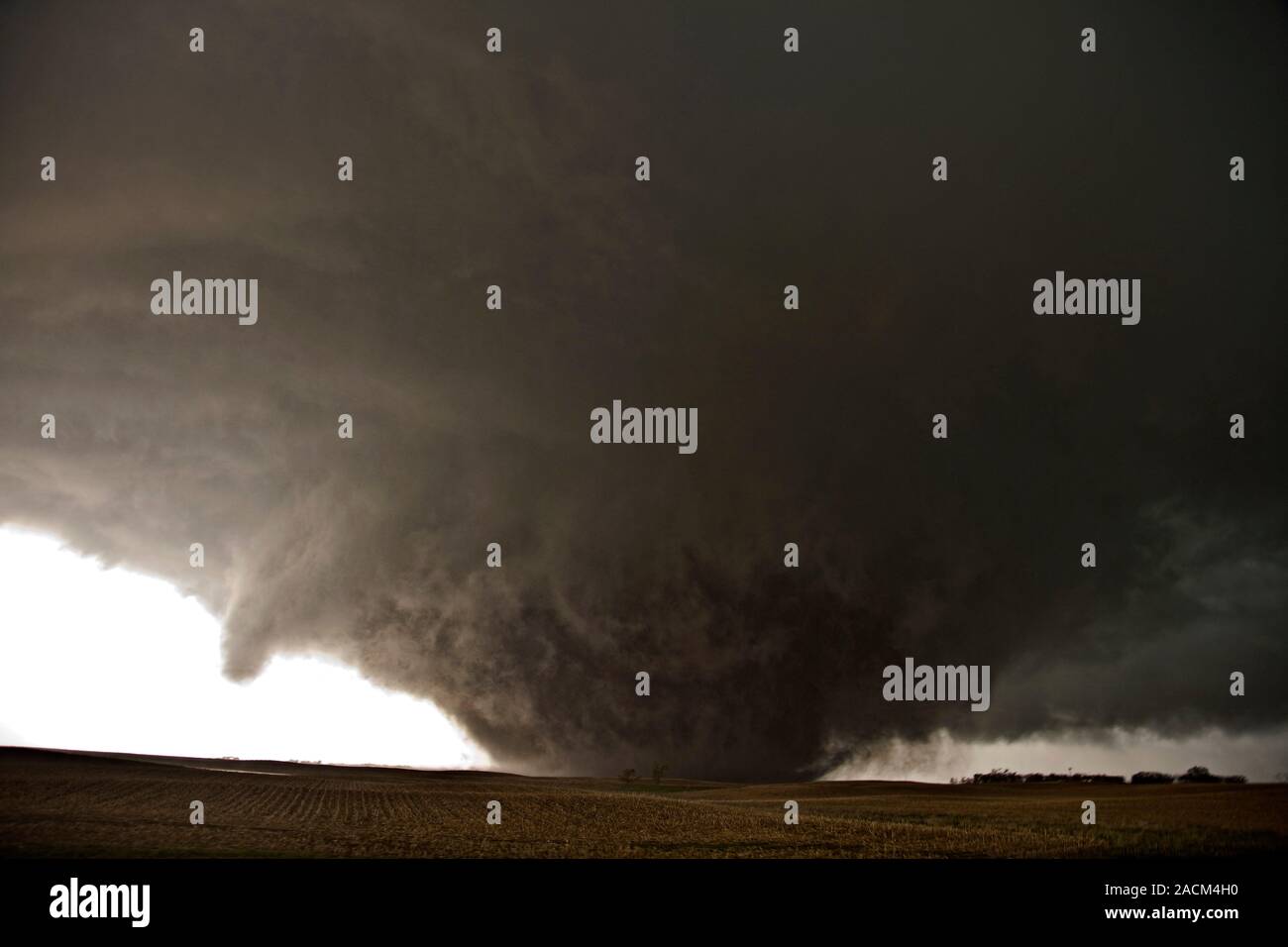 EF4 tornado near Bowdle, South Dakota, USA. A tornado is a rapidly