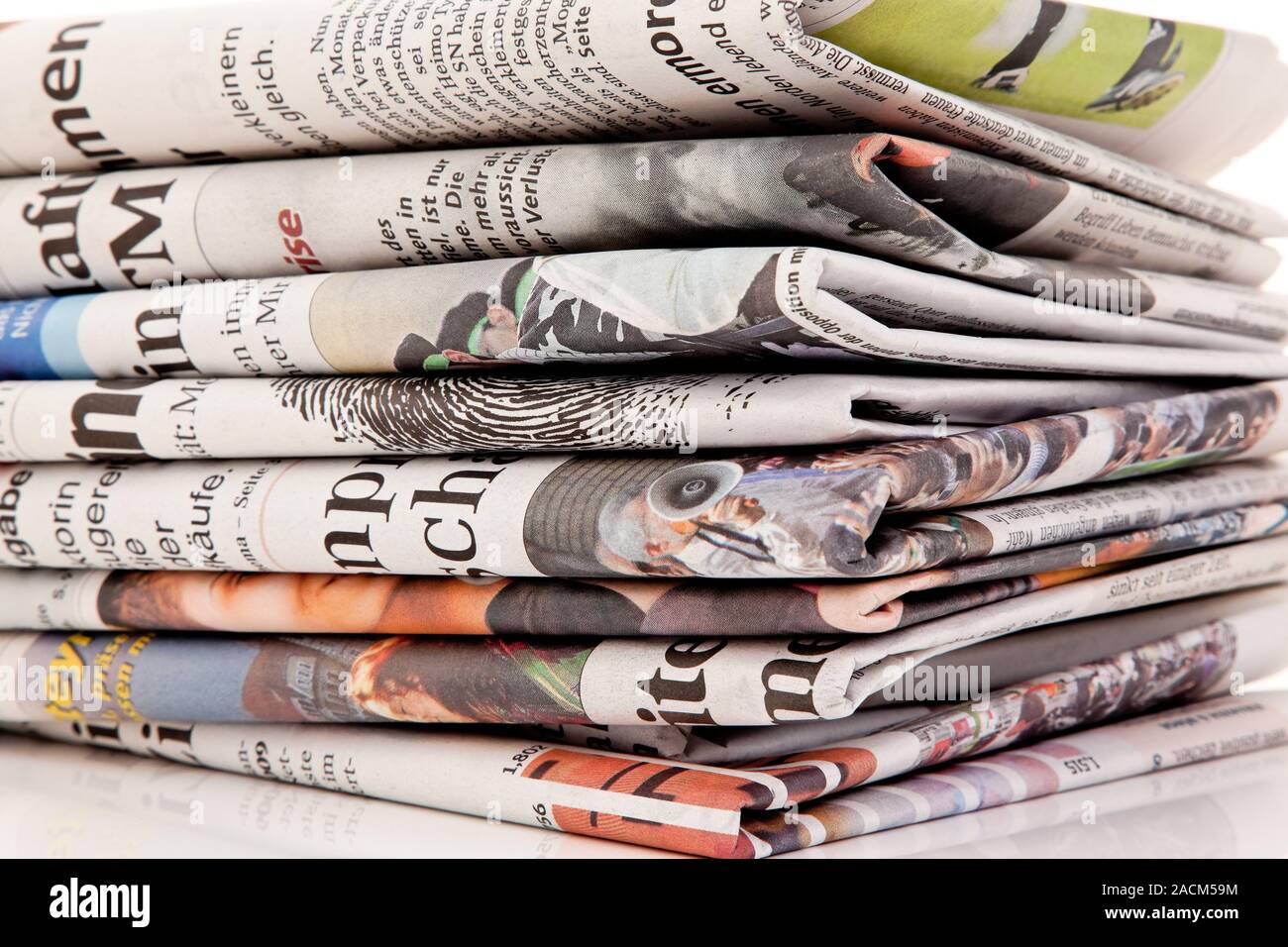Stacks of old newspapers and magazines Stock Photo Alamy