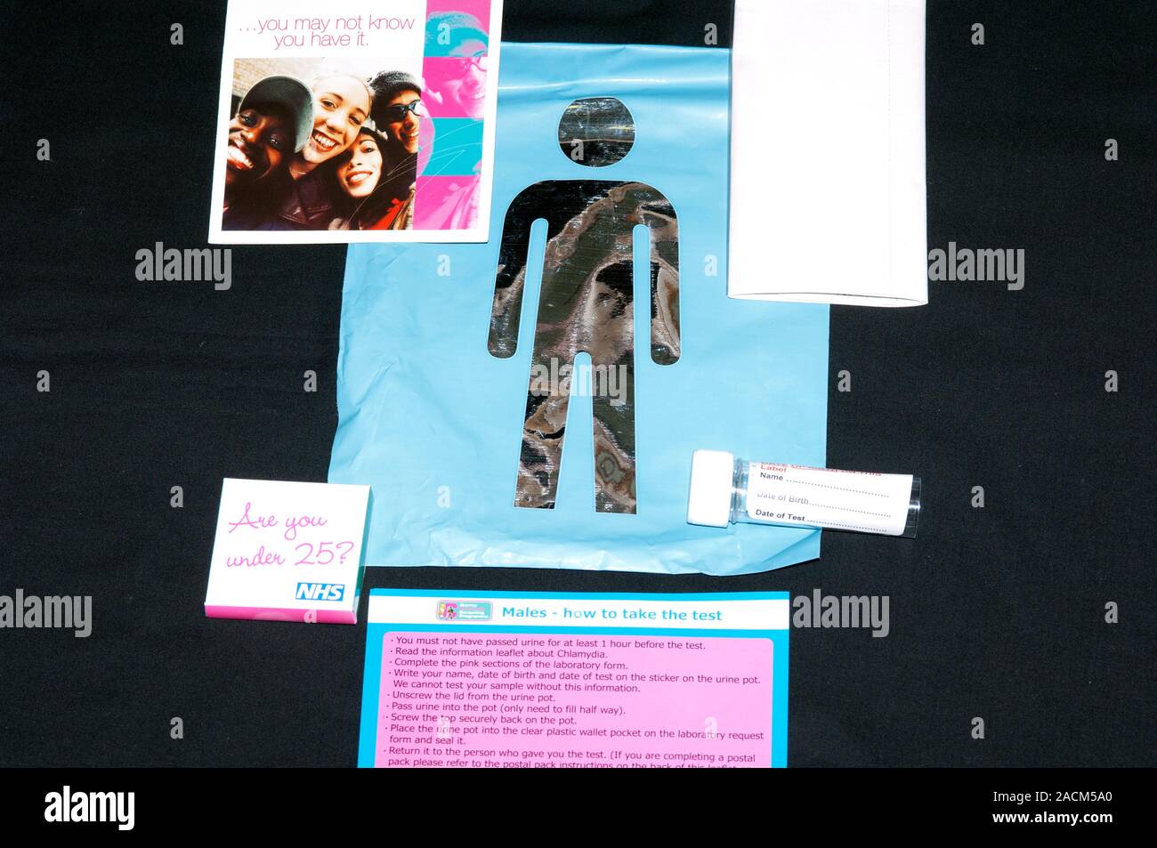 A male Chlamydia selftesting kit to detect Chlamydia infection, a