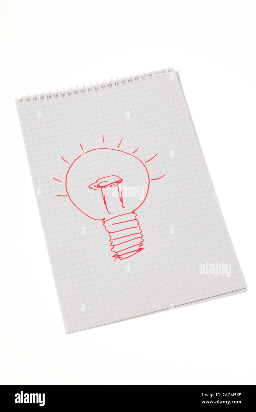 Idea and idea with light bulb. Symbol on a Z Stock Photo
