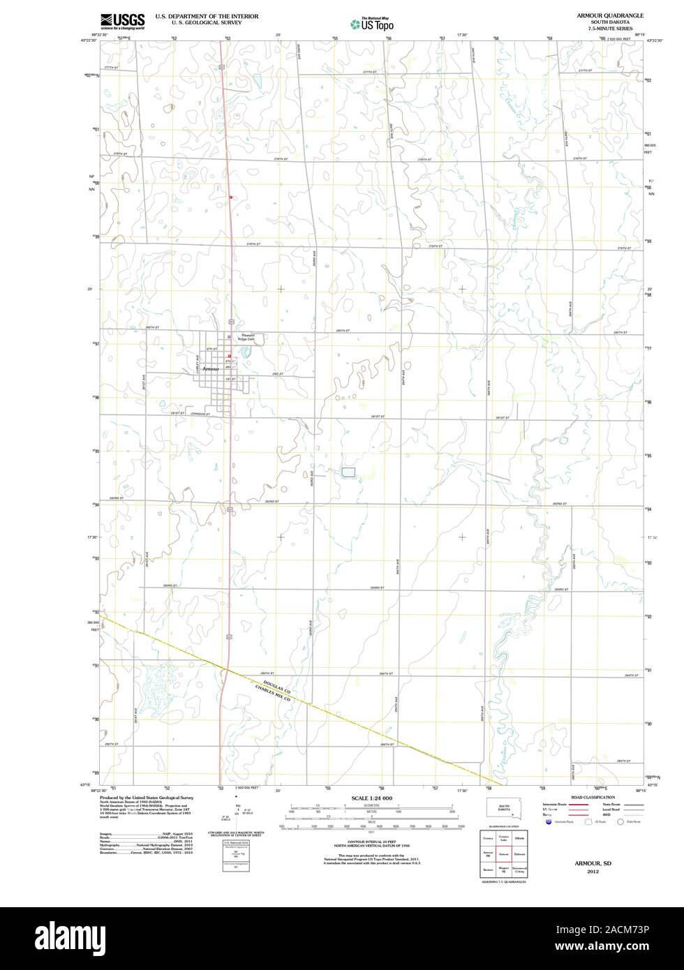 Armour south dakota map Cut Out Stock Images & Pictures Alamy