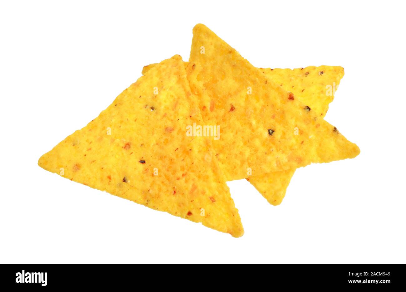 Nachos. Full focus Isolated on white background Stock Photo