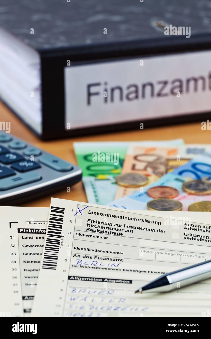 German Tax Declaration Stock Photo Alamy