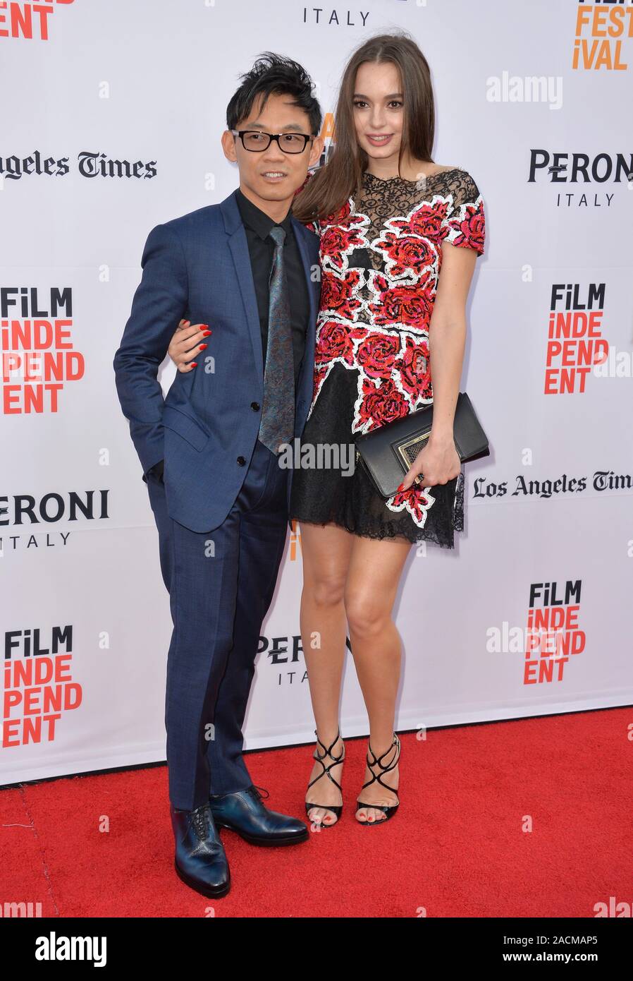 LOS ANGELES, CA. June 7, 2016: Director James Wan & Actress Ingrid.