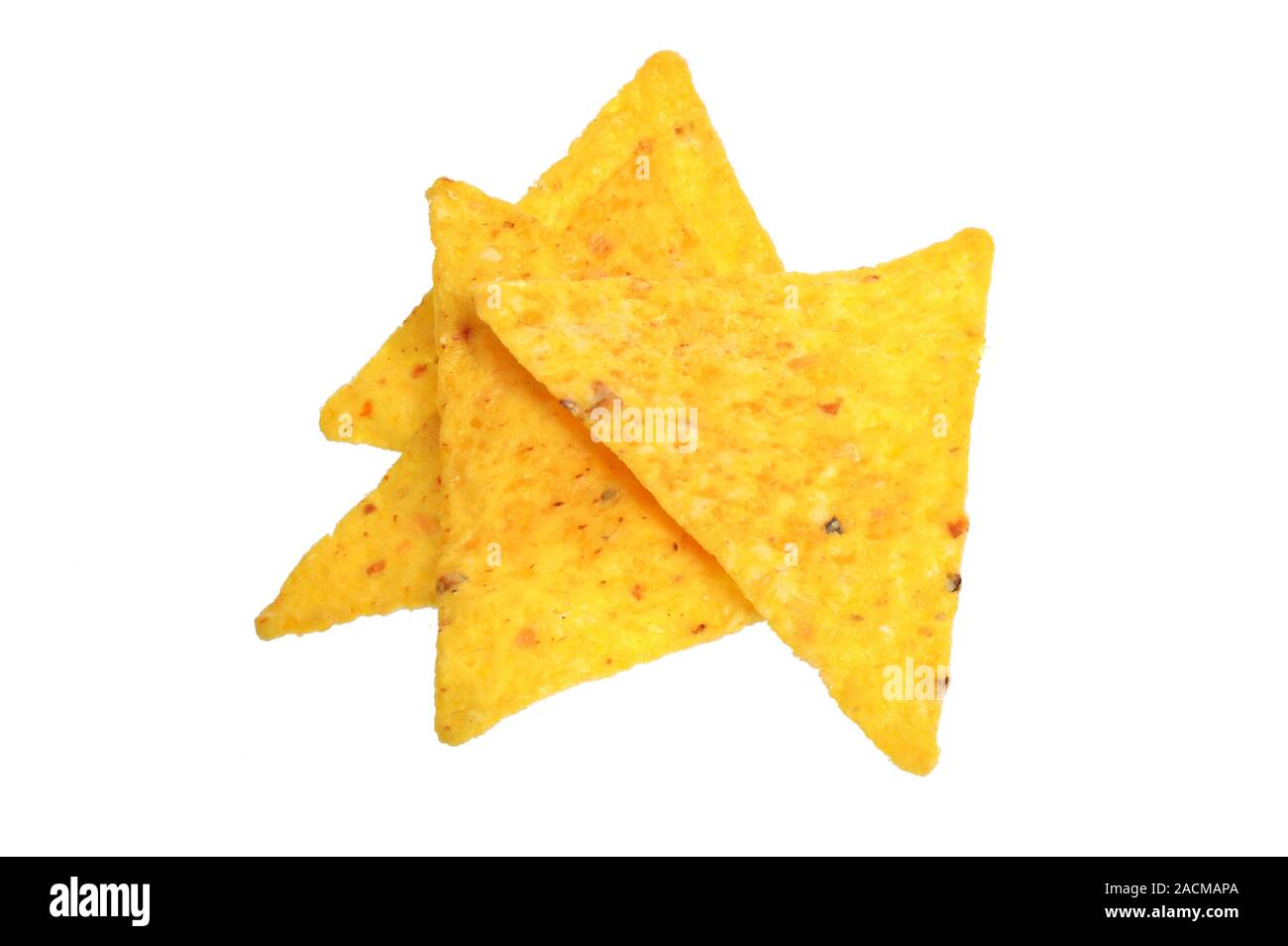Nachos. Full focus Isolated on white background Stock Photo