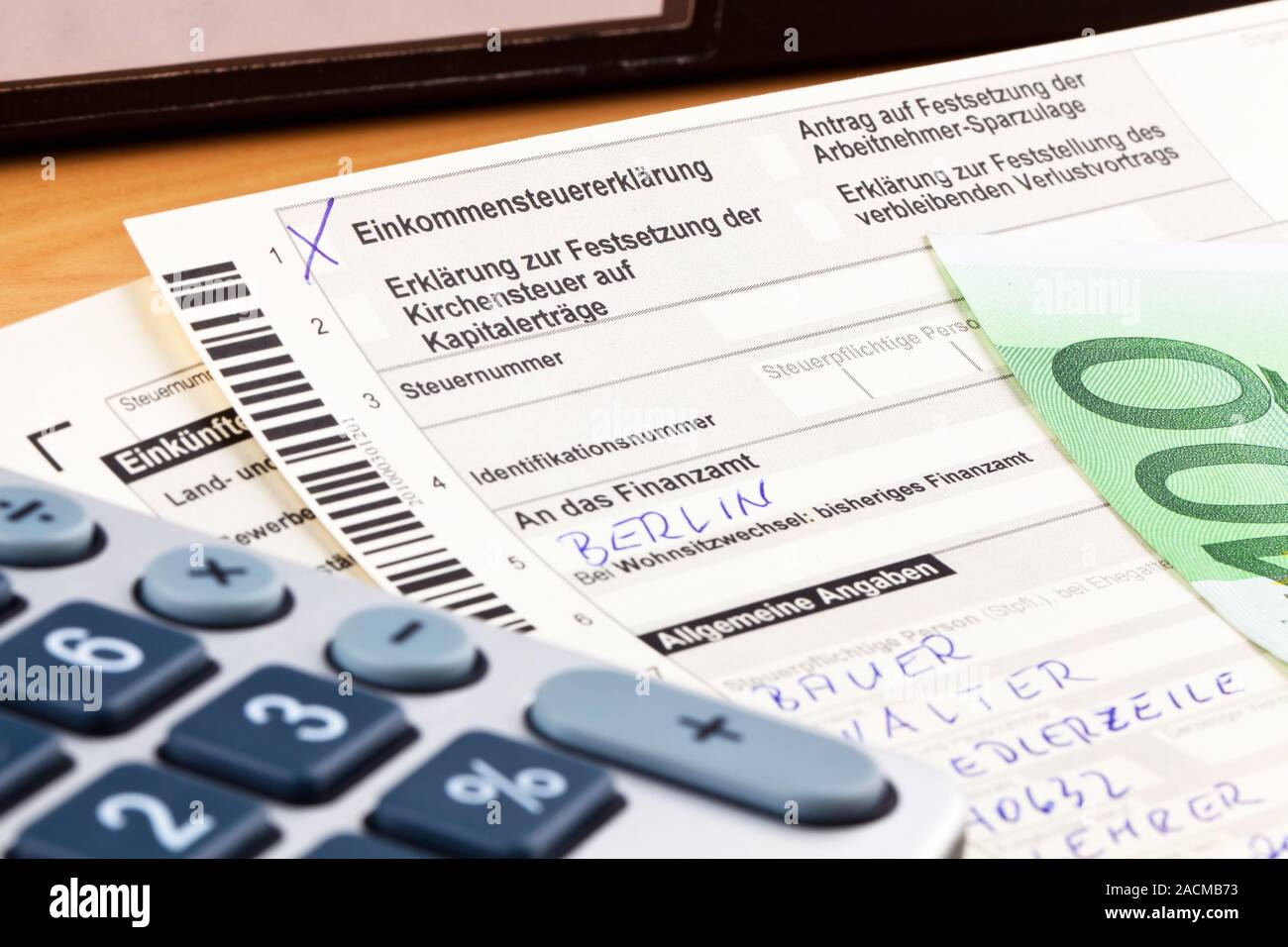 German Tax Declaration Stock Photo Alamy