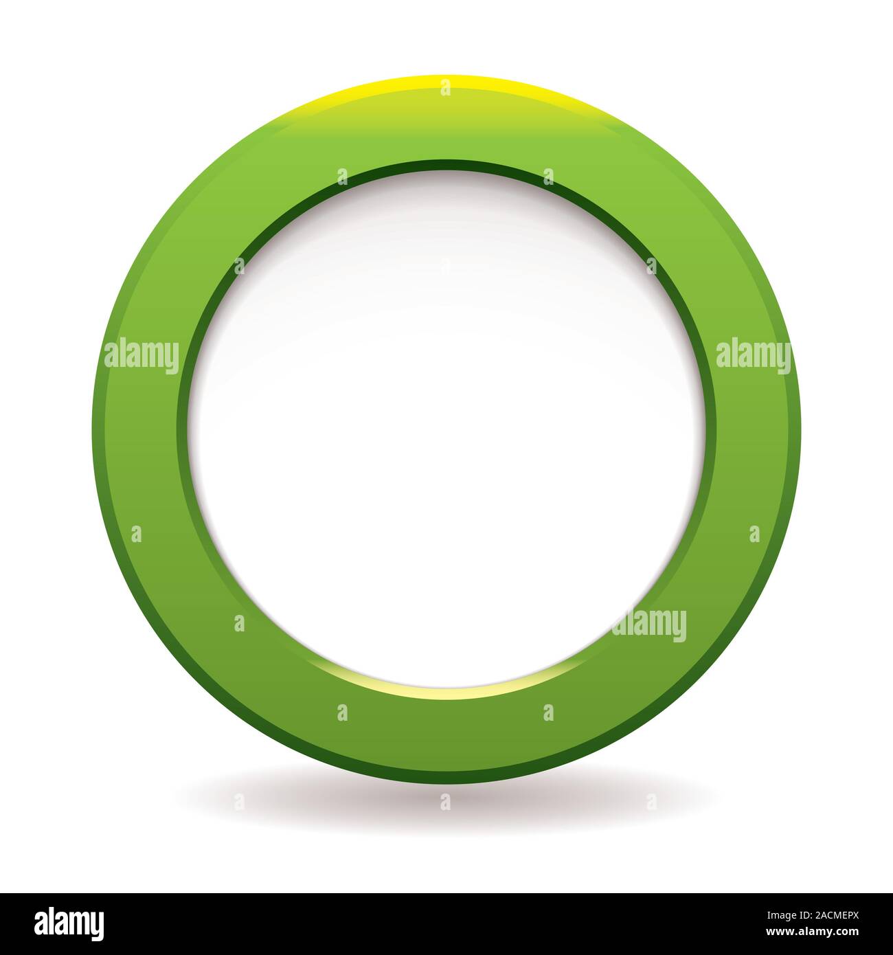 Green circle icon Stock Photo