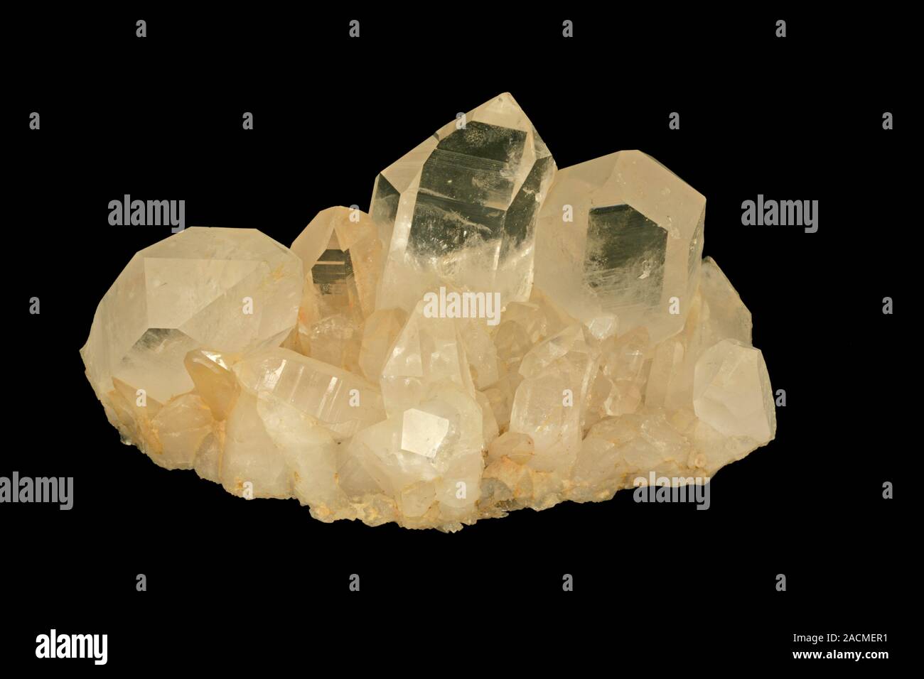 Quartz crystals, Hot Springs, Arkansas, USA. Specimen courtesy JMU