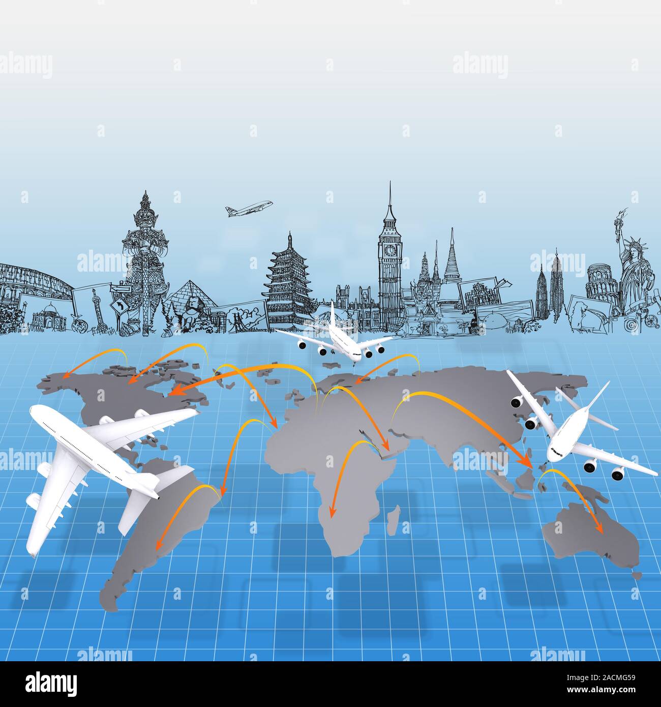 Around The Earth Flight High Resolution Stock Photography and Images ...