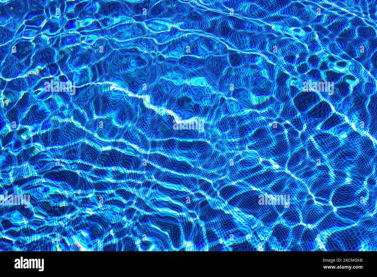Water in the pool. Blue Background Stock Photo