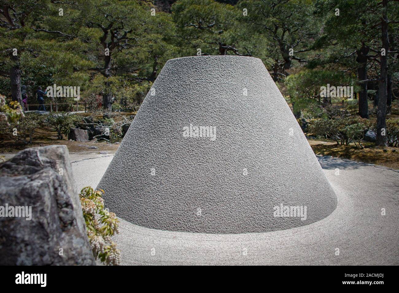 Sand Cone Called Moon Viewing Platform Or Kogetsudai At Ginkakuji Silver Pavilion Zen Temple Garden Kyoto Japan Stock Photo Alamy
