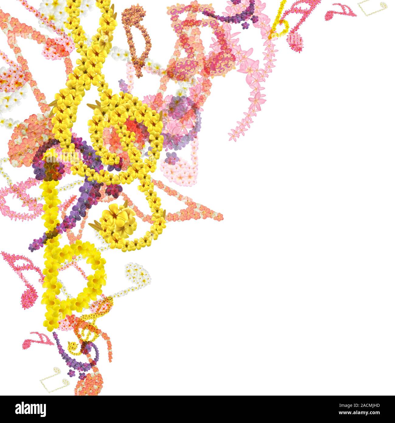 flowers musical background Stock Photo - Alamy
