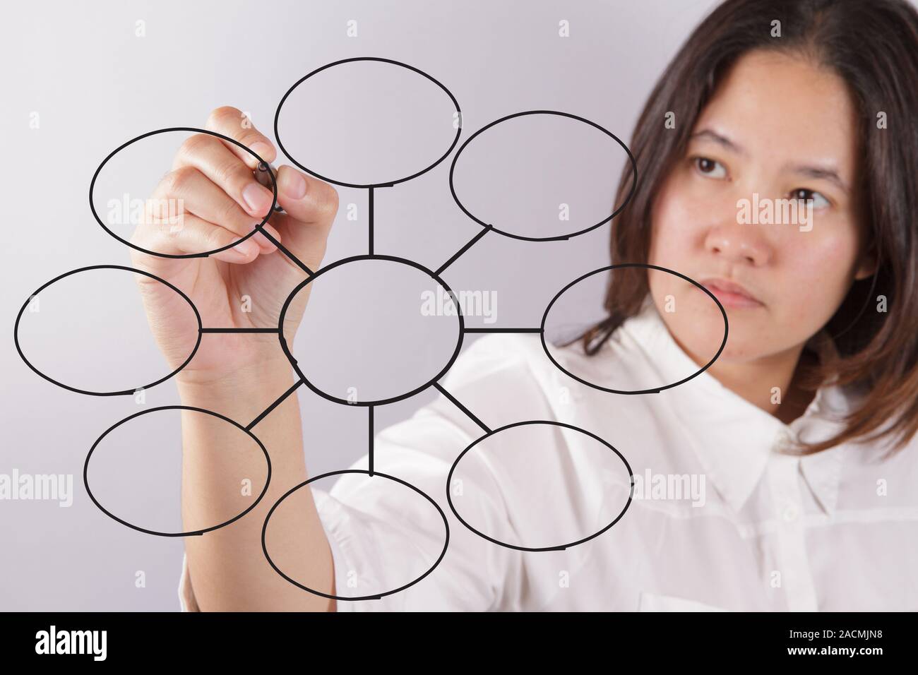 hand drawing blank diagram Stock Photo Alamy