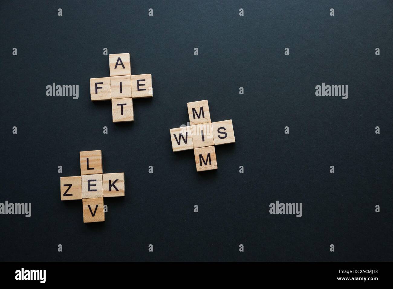 some words consisting of three letters are collected in a crossword