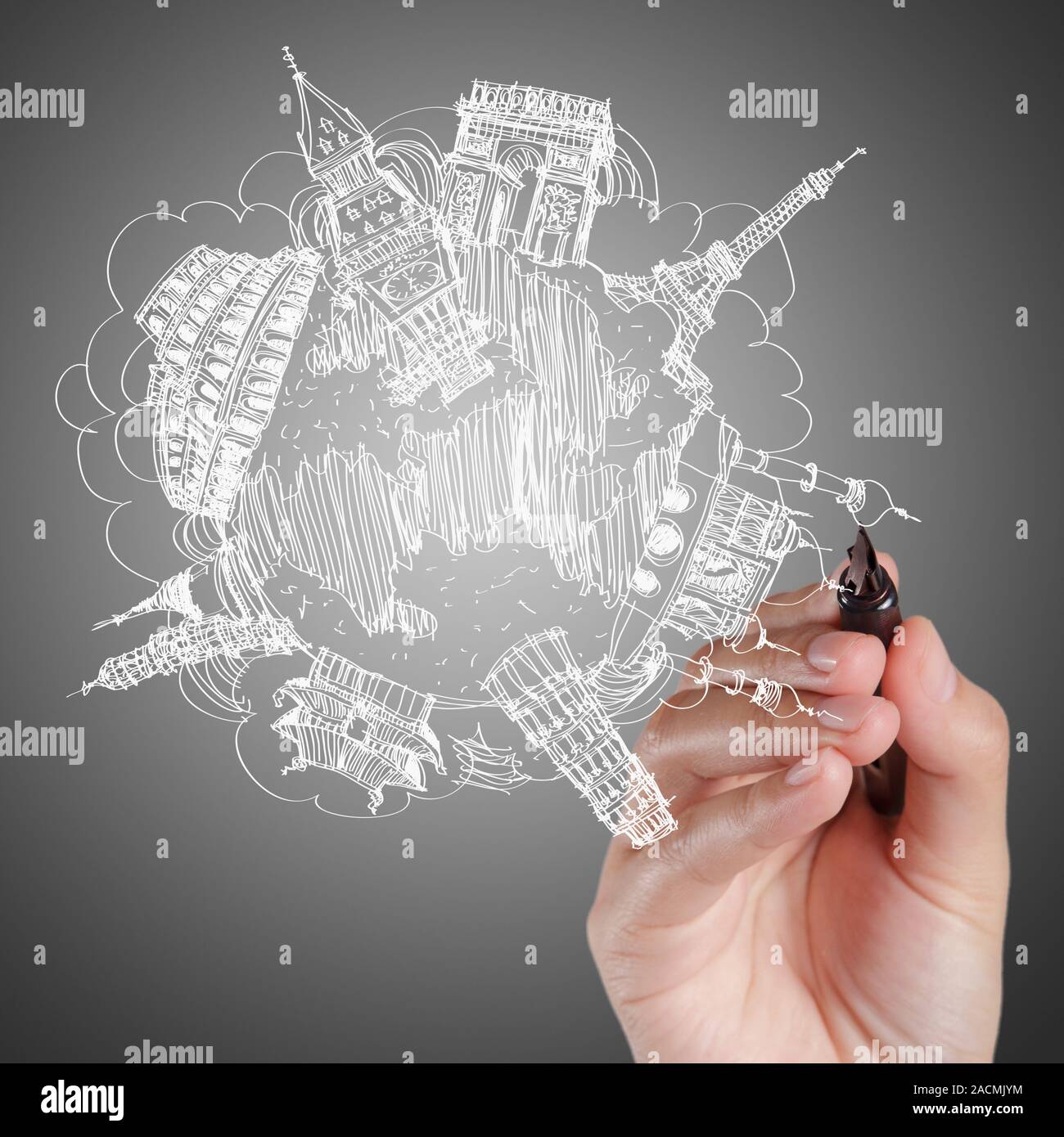 the dream travel around the world Stock Photo