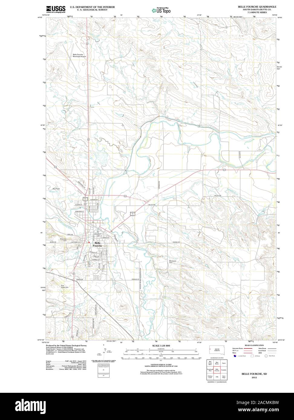 Map of belle fourche Cut Out Stock Images & Pictures Alamy