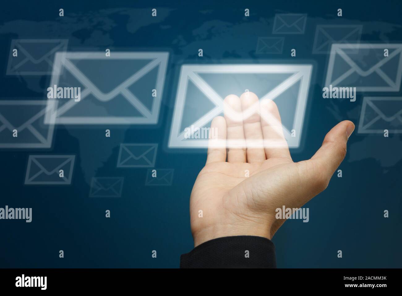 Hand carry the letter icon, Email concept Stock Photo Alamy