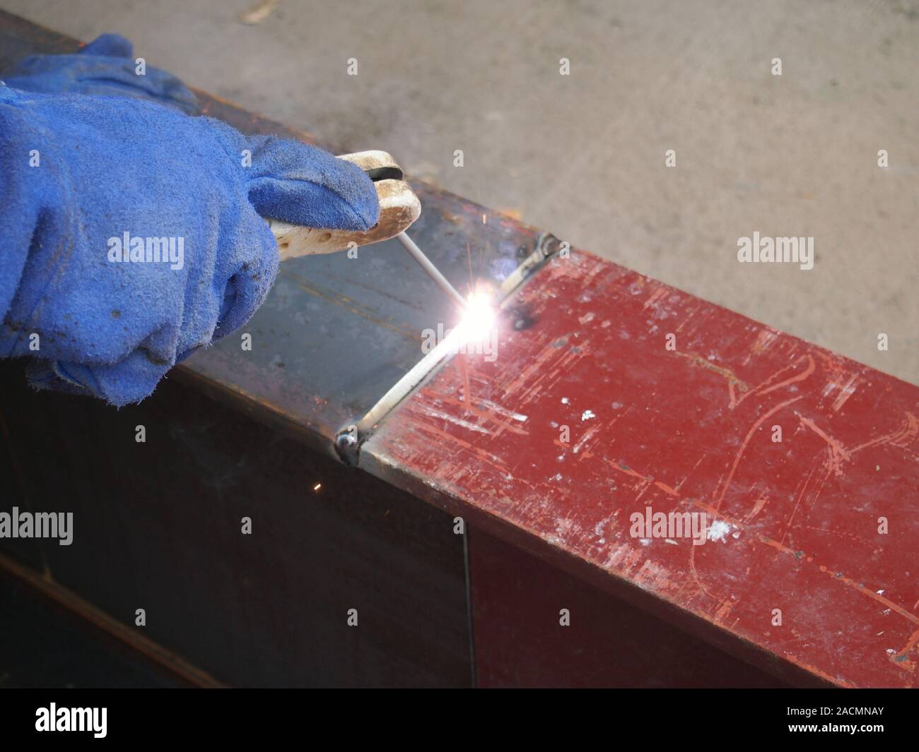 welding with mig-mag method Stock Photo - Alamy