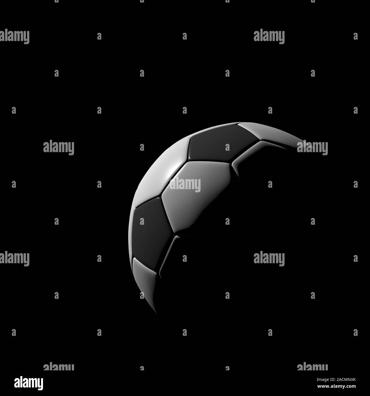 Soccer football ball stadium 3d Black and White Stock Photos & Images ...