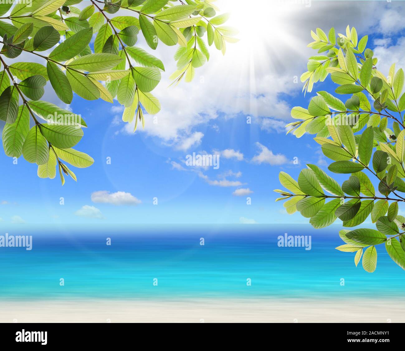 blue sky with cloud and sea Stock Photo - Alamy