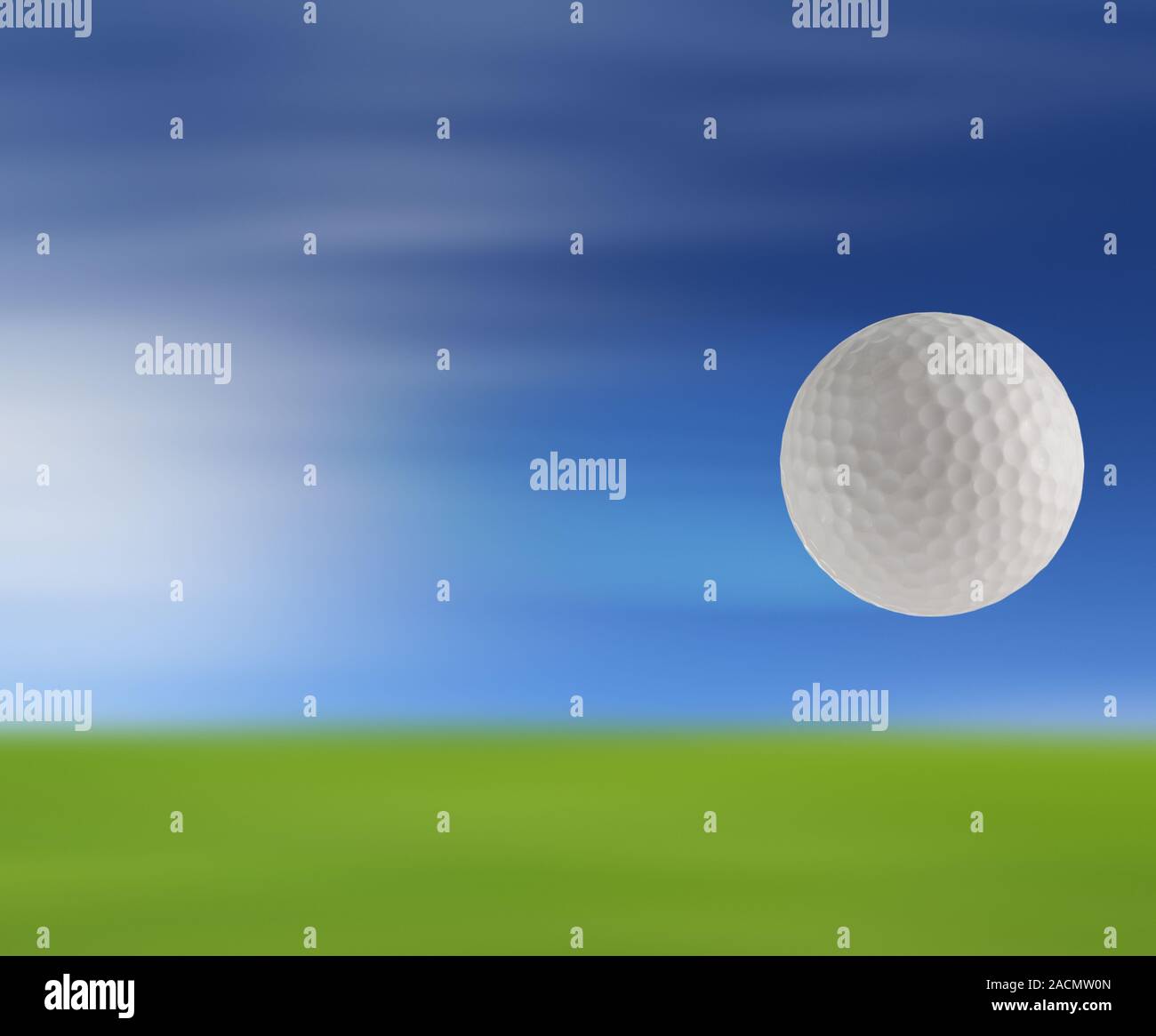Golf ball on green Stock Photo Alamy