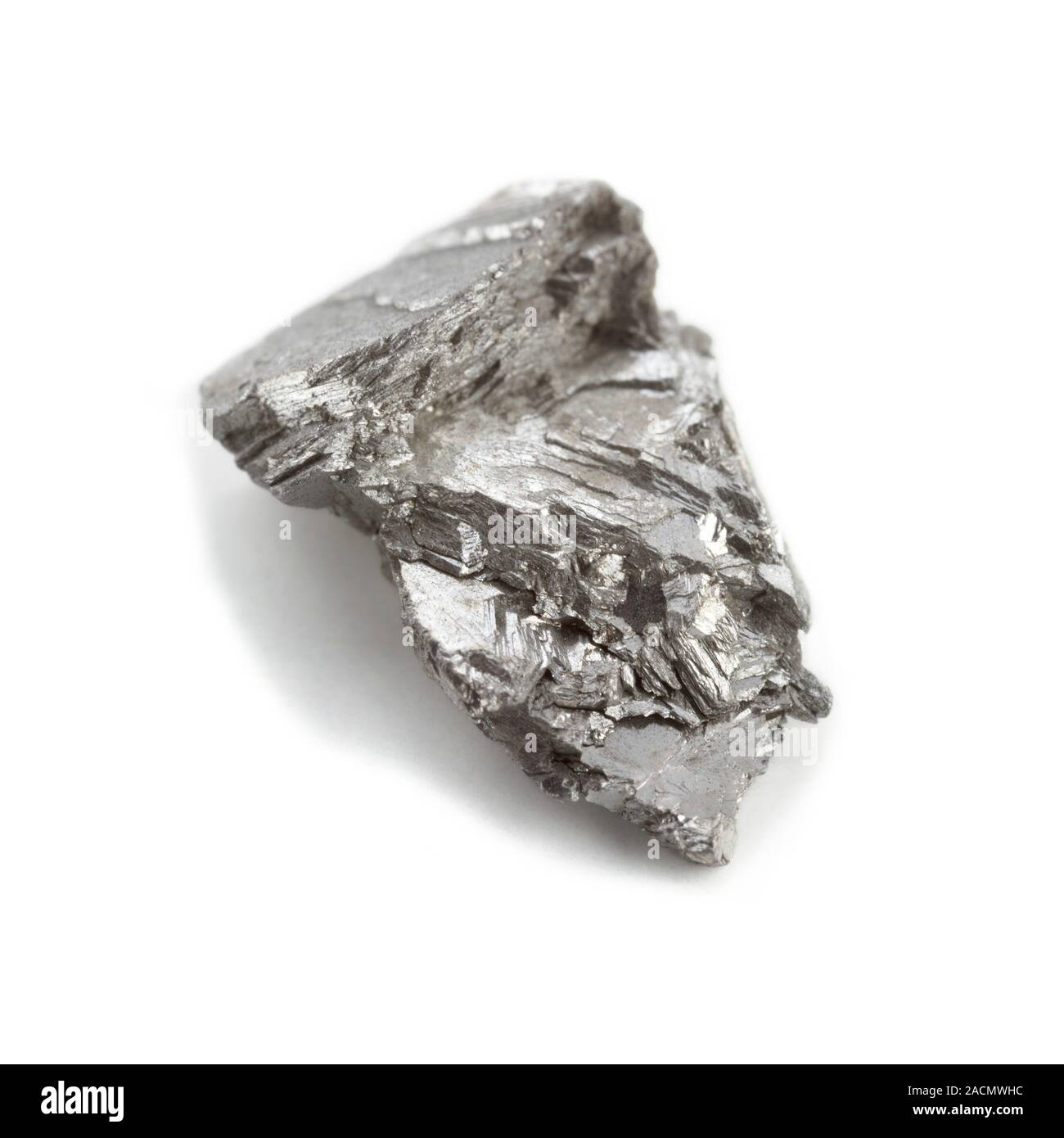 Antimony. Sample of antimony (Sb), a metalloid element from group 15 of ...