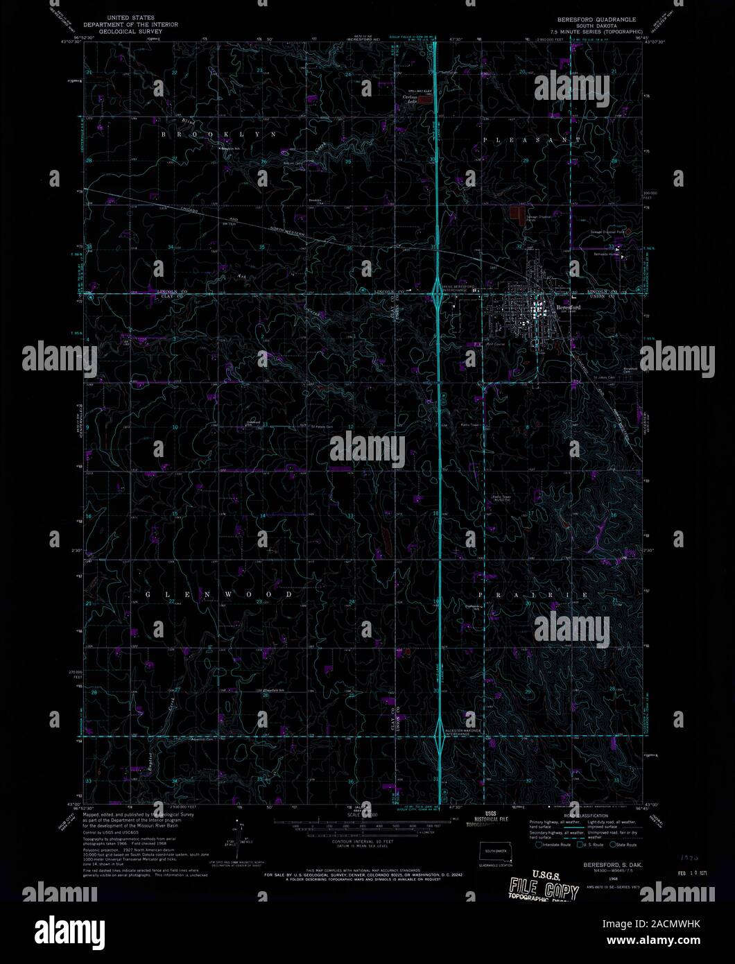 Map of beresford hires stock photography and images Alamy