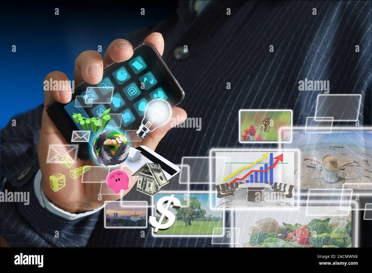 Touch screen mobile phone Stock Photo - Alamy