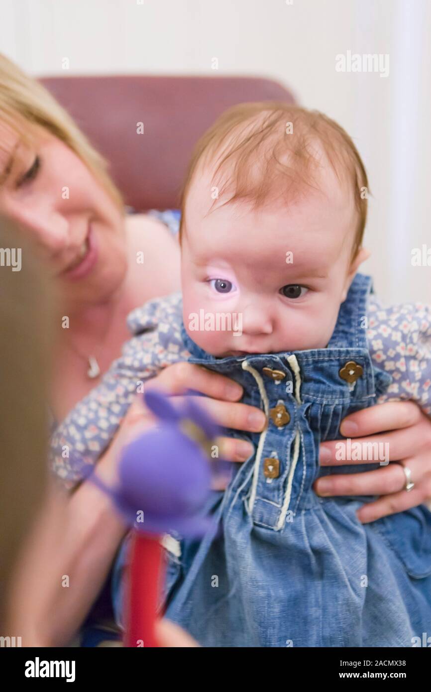 Ophthalmoscope to check the health of the baby's eye Stock Photo Alamy