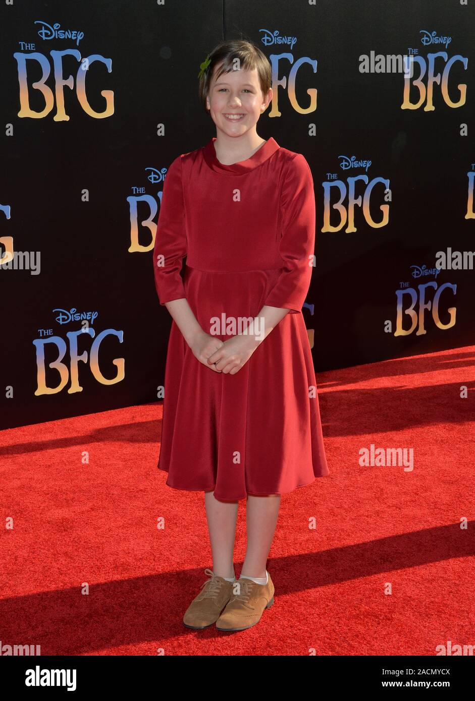 LOS ANGELES, CA. June 21, 2016: Actress Ruby Barnhill at the U.S. premiere of Disney's 'The BFG' at the El Capitan Theatre, Hollywood. © 2016 Paul Smith / Featureflash Stock Photo