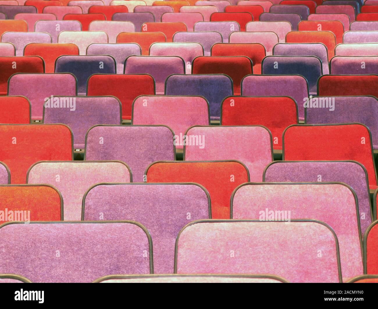 red cinema or theater empty seats Stock Photo