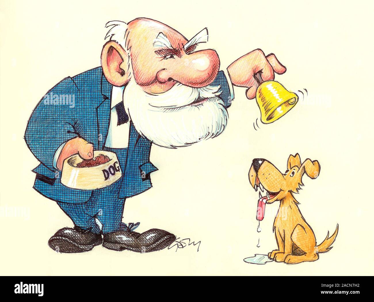 Ivan Pavlov (18491936). Caricature of the Russian physiologist and